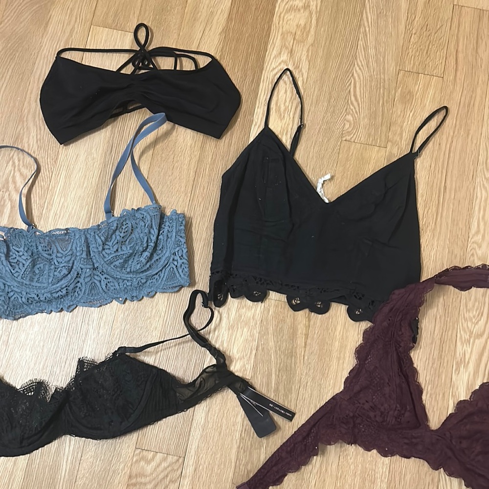 Bundle of bras and bralettes